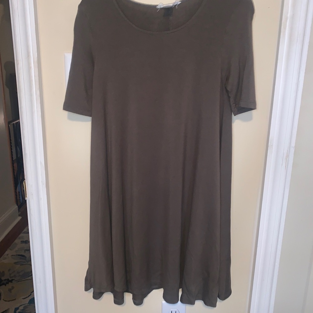 FOREVER 21 Knit Swing Dress Olive Size Small